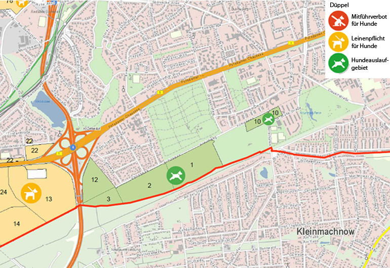 Hundeauslaufgebiete Düppel