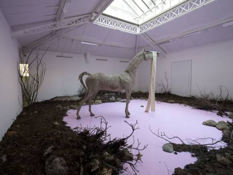  – Petrit Halilaj, Yes but the sea is attached to the earth and it never floats around in space. The stars would turn off and what about my planet?, 2014