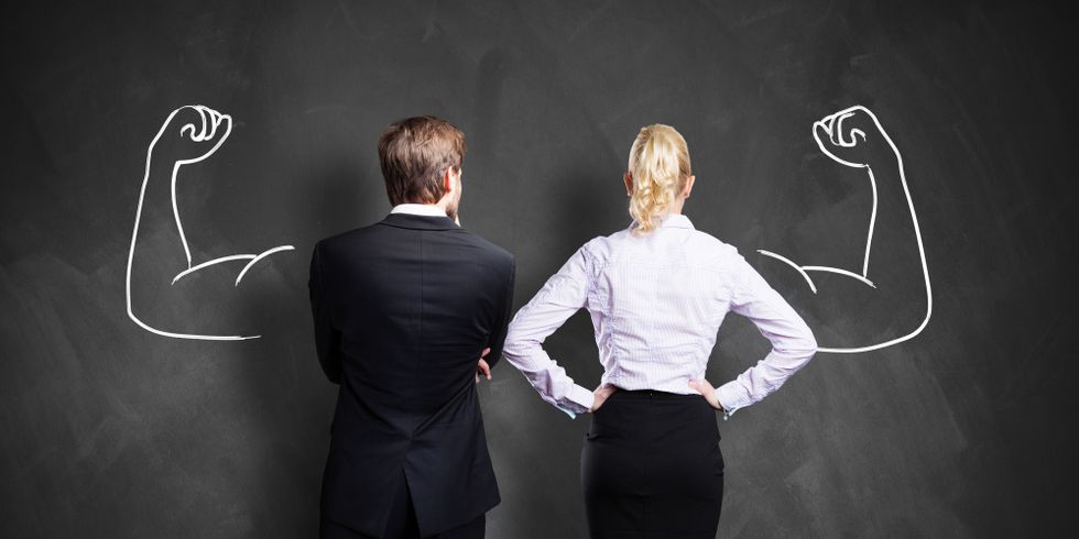 Mann und Frau als Geschäftspartner