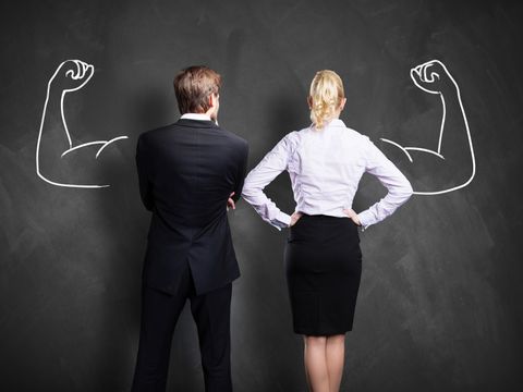 Mann und Frau als Geschäftspartner