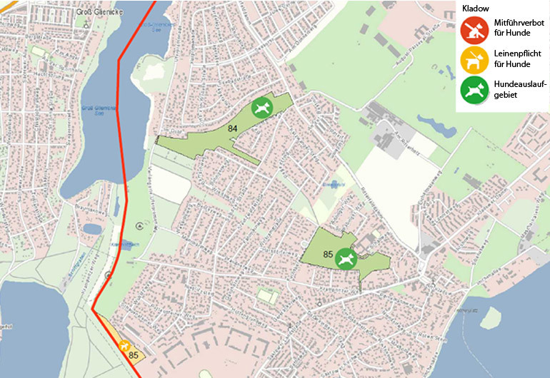 Hundeauslaufgebiete Kladow